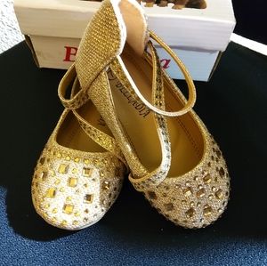Gold Susan Ballet Flats